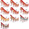 Cartoon 2025 Snake Year Pulling Flag Traditional Snake Year Banner Pendant  Holiday Festival Decor