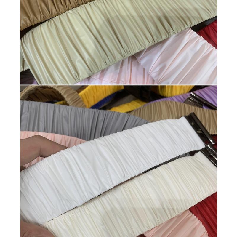 Новая пуховая ткань, гладкий эластичный пояс, плиссированная эластичная поясная вставка, женский широкий пояс-стотник с пухом