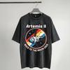 Harajuku Washed Shirts Artemis II Mission To The Moon 2026 Artemis 2  Outfit Fashion T-Shirts Oversize Short Sleeve Summer Tops
