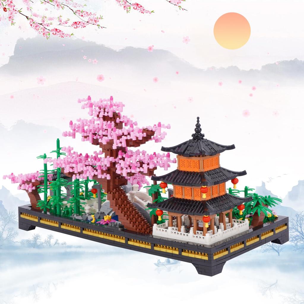 LULUFUN Сад Дзен Микроблоки, Игрушка Сад Дзен Лес, 3D Пазл, Модель Цветка, Набор для Сборки, Для Детей и Взрослых, Подарок на Праздник, Новогодний Подарок,