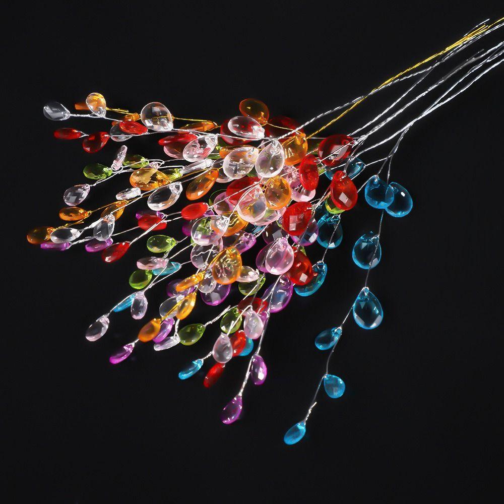 50 шт. Свадебная тиара, хрустальные бутоны, ветви, свадебная вечеринка, хрустальный цветок, искусственный букет, белый