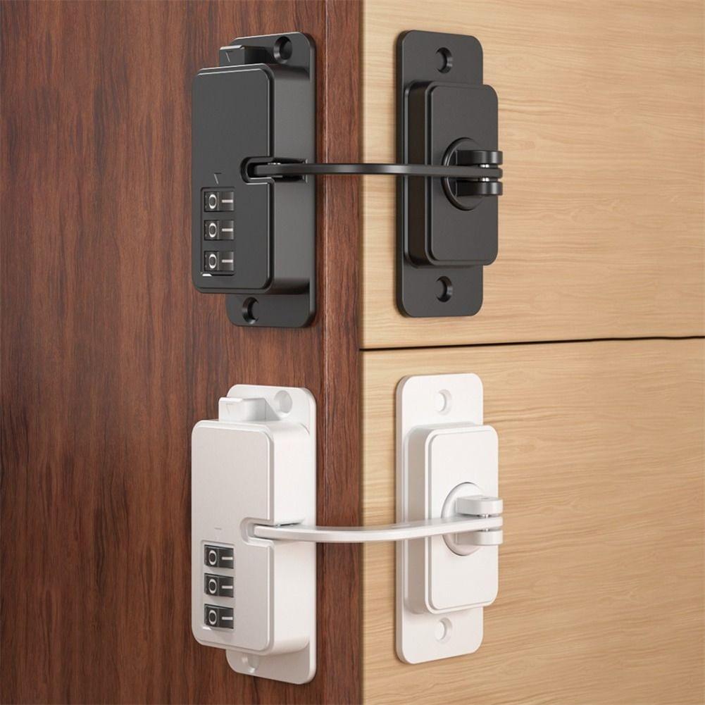 Refrigerator Cabinet Drawer Sliding Door Lock with 3 Combination Child Safety Mechanism No Drill Mounting Required