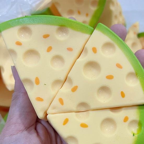 Полый мускатный дыня Игрушка для снятия стресса Сделай сам Наполнение мукой Сырная дыня Сжимаемая сенсорная игрушка Мягкая эластичная Фруктовая игрушка-непоседа для снятия тревоги