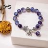 Женский браслет с эластичным шнуром, цветные бусины, бабочка, слон, кулон, лучшая подруга, подарок на день рождения, наручные украшения