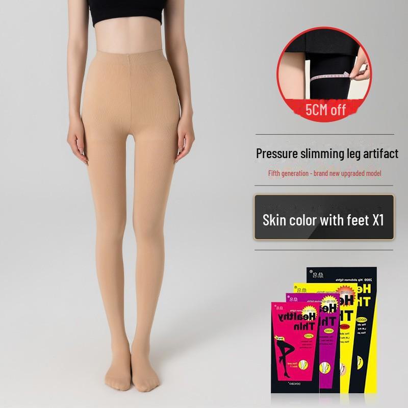 Бежевые женские черные хлопковые леггинсы - Готовые к зиме, Эффект голых ног, Плотные колготки