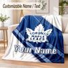Фланелевое одеяло с индивидуальным текстом, принт Toronto Maple Leafs, теплое и уютное одеяло, домашний диван, постельное белье