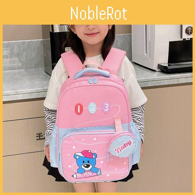 Lightweight Breathable Waterproof Large Capacity Backpack For Kids With Cute Bear Design