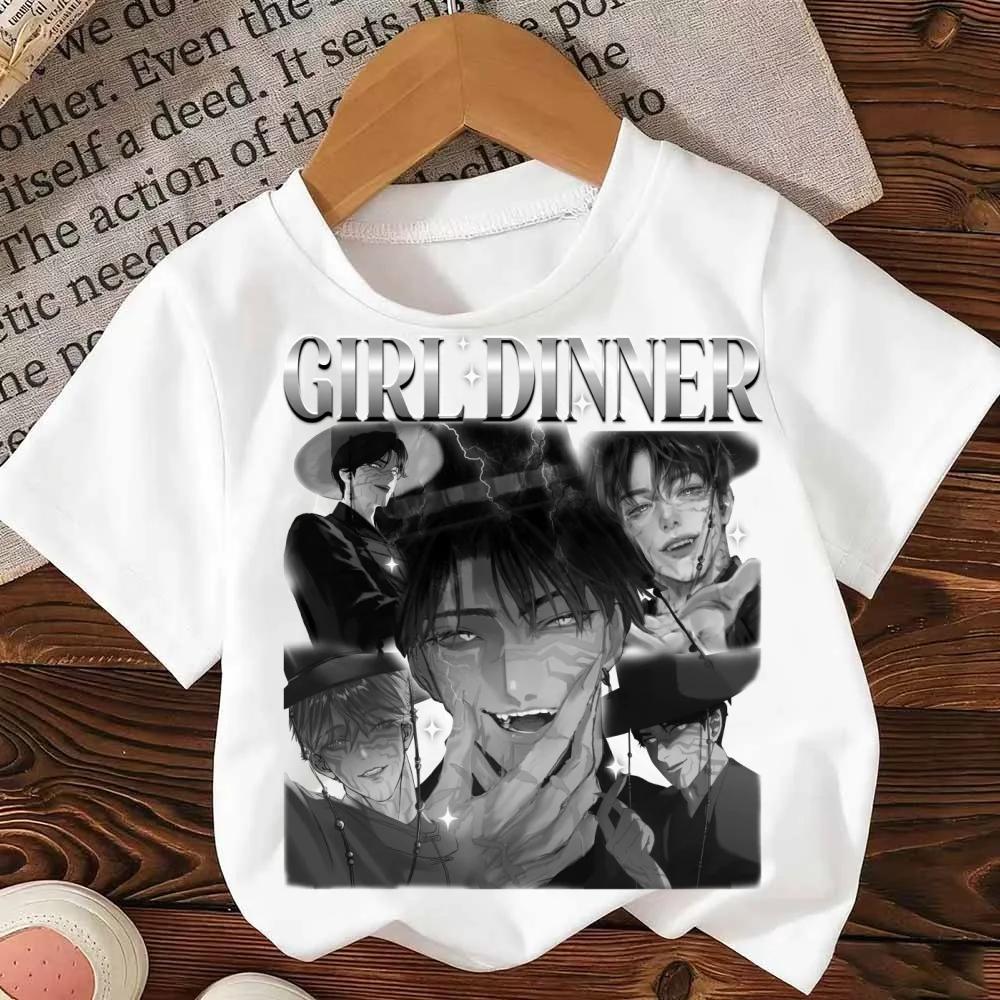 Kpop Охотники на демонов Мультяшная футболка Харадзюку Крутые детские футболки Летние топы Одежда для мальчиков Saja