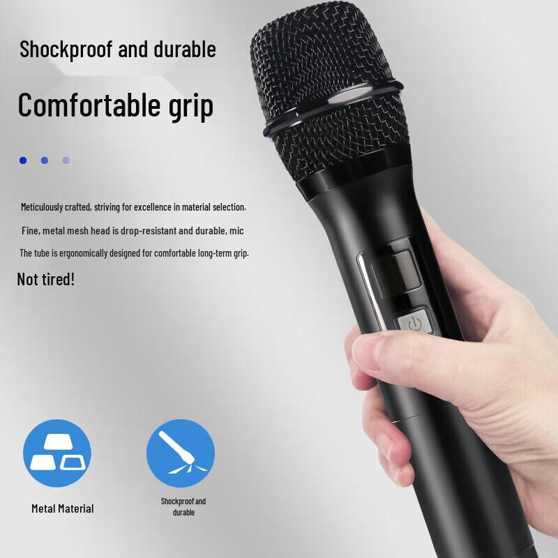 Huidu HD-04 Professional U-Band Wireless Quad Microphone System (CN version)