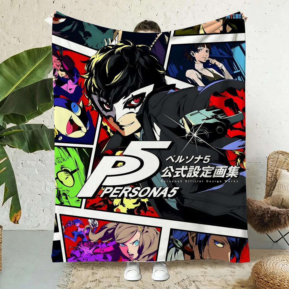 Classic Anime Persona 5 Throw 240g Flannel Blanket Lightweight Soft Skin-friendly Summer Thin Throw Blanket