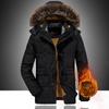 Зимняя мужская куртка средней и длинной длины из флиса с утолщенной хлопковой подкладкой Мужская куртка с хлопковой подкладкой