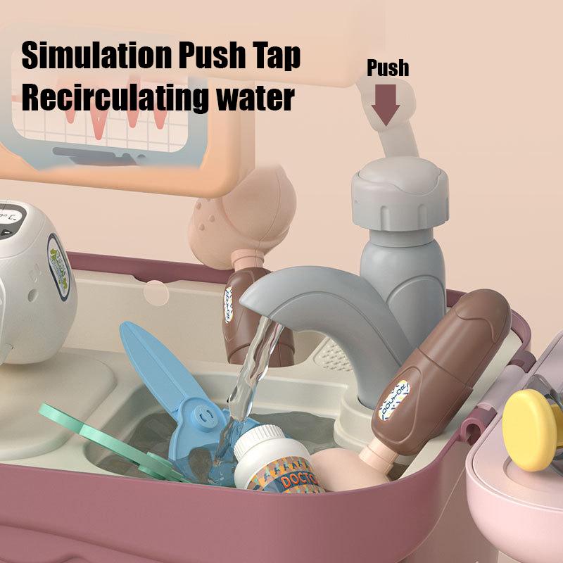 Baby Children Play House Toys Doctor Nurse Multifunctional Set Simulation Stethoscope Injection Portable Medical Kit