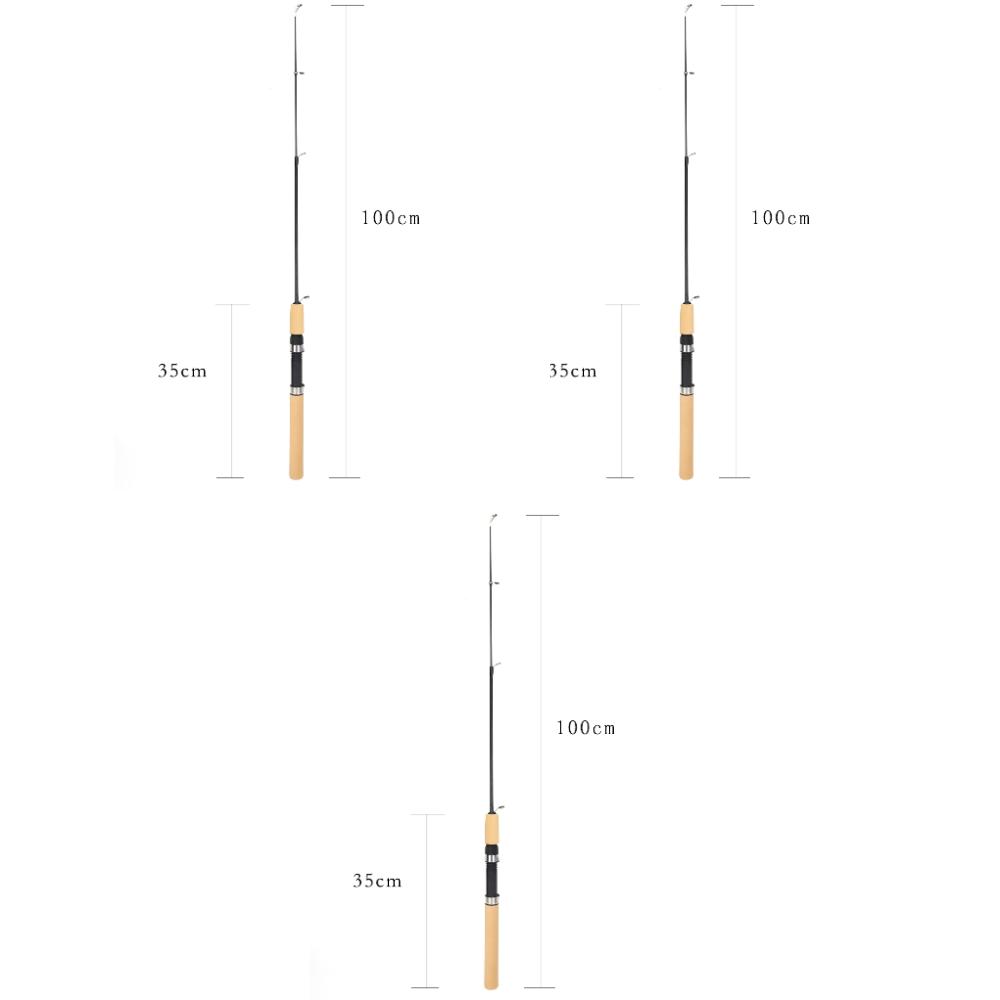 60/80/100 см удочка для подледной рыбалки портативная удочка для ловли креветок легкая речная удобная рукоятка карповая снасть рыболовное оборудование Pesca