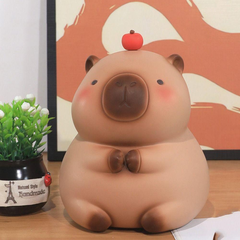 Waterproof Crayon Capybara Piggy Bank Vinyl Safe Deposit Box Capybara Piggy Bank Home Decoration