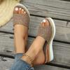 Мода 2025 Женские сандалии Элегантная женская обувь на низком каблуке Клиновые сандалии Летние сандалии на платформе Женские тапочки