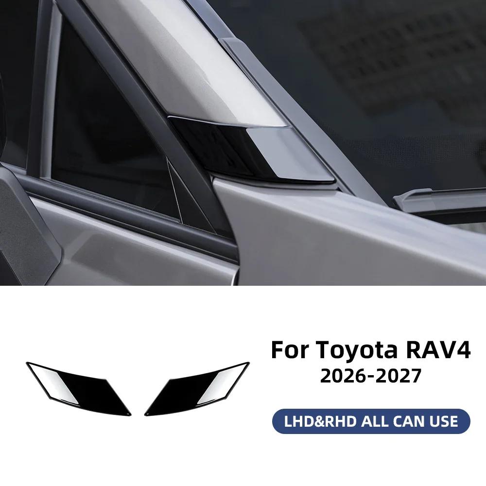 For Toyota RAV4 2026 2027 LHD RHD ABS Exterior Front A Pillar Cover Trim Sticker Overlay Decoration Car Exterior Accessories