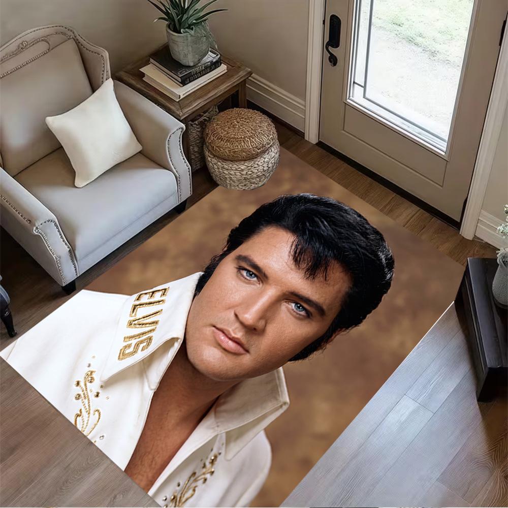 Elvis Presley's Iconic Style Floor Mat Suitable for Dining Room Kitchen Balcony Study room Anti-slip Rug Office home decor