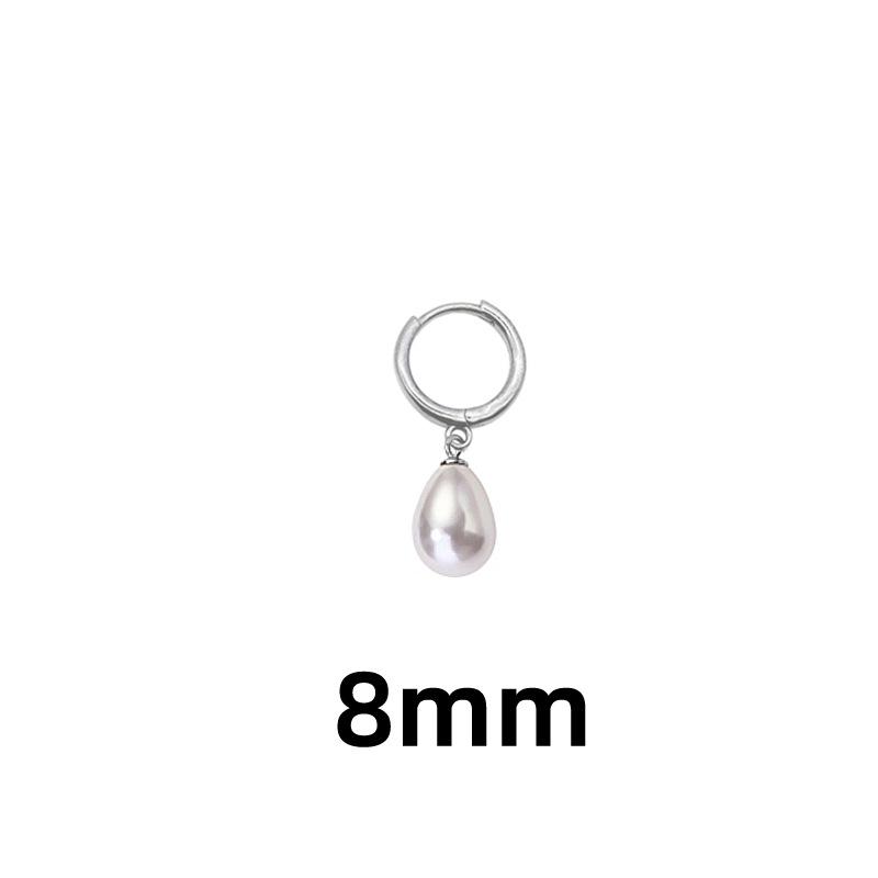 Серьги-гвоздики в стиле ретро с каплями воды и жемчугом, пряжка для ушей, нежный темперамент, круглый год, знаменитости, белые серьги с бусинами