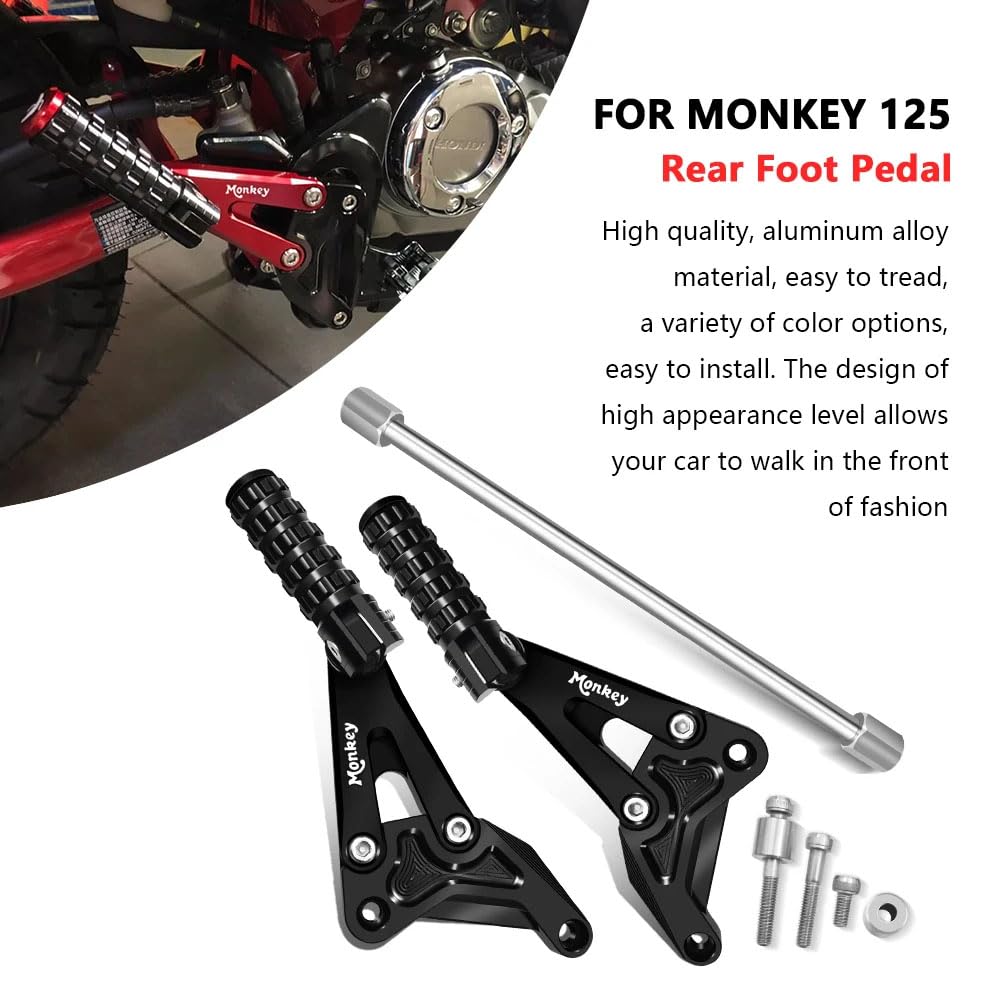 DOMOPAY ДЛЯ Monkey 125 2018-2023 Monkey 125 Мотоциклетные аксессуары Задняя педаль CNC Алюминиевая педаль