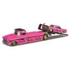 Maisto Scale Elite Transport Diecast Model Car Chevrolet Chevrolet Impala SS 1/64 (1957 Flatbed/1959 - Pink)