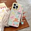 Cartoon Bear Suitable for Apple 16PM Cute 13 Mobile Phone Case Iphone15pro Bow Bracelet Protection Case