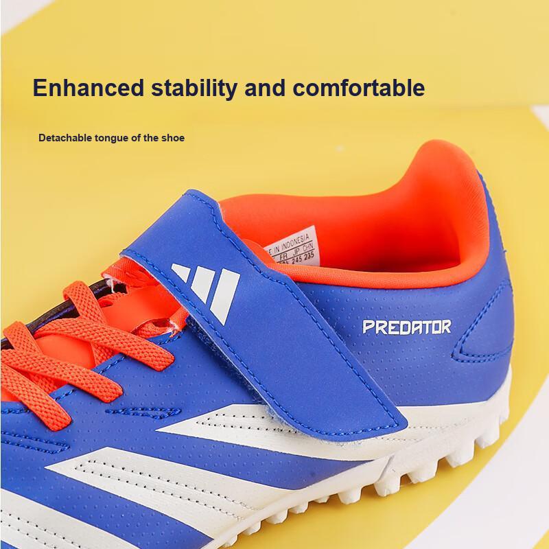 adidas Predator Club TF Обувь для искусственного газона Нескользящая Прочная Низкая Футбольная обувь Детская футбольная обувь Синяя Белая Оранжевая IF6421