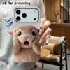Phone Case: 2D flat suitable for iPhone 18, 17, 16, 15, 14, 13 Pro film protective case, couple style, covering mouth in surprise, Christmas and Hallo