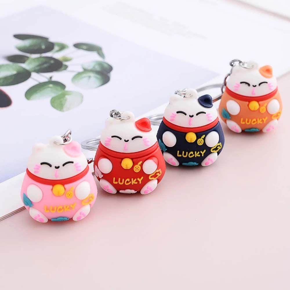Аксессуар для телефона, украшения на удачу, брелок для автомобиля, сумка, брелок с изображением счастливого кота, мультяшный брелок