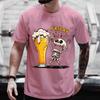 Summer Beer T-Shirts Funny 3D Skull Print T Shirt For Men Fashion New Oversized T-shirt Casual O-neck Short Sleeve Tops Tees