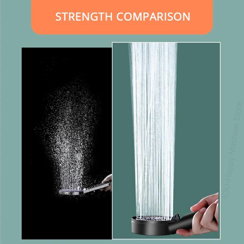 Черный, 5 режимов, регулируемая насадка для душа, экономия воды под высоким давлением, водный массаж, насадка для душа, аксессуары для ванной комнаты