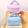 Korean Style Pastel Cotton-Filled Handbag Cosmetic & Travel Wash Bag
