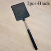 1/2pcsMini Retractable Plastic Fly Swatter; Stainless Steel Non-slip Handle; Summer Mosquito Swatter; Fly Killer For Home Garden