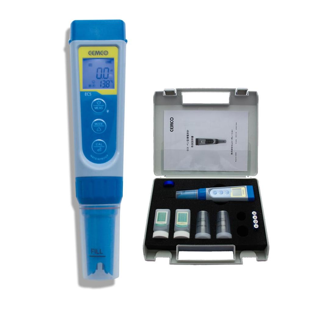 CEMCO EC5 Water Quality Measures with Replaceable Electrodes Meter, EC/Conductivity/TDS/Salinity/Temperature