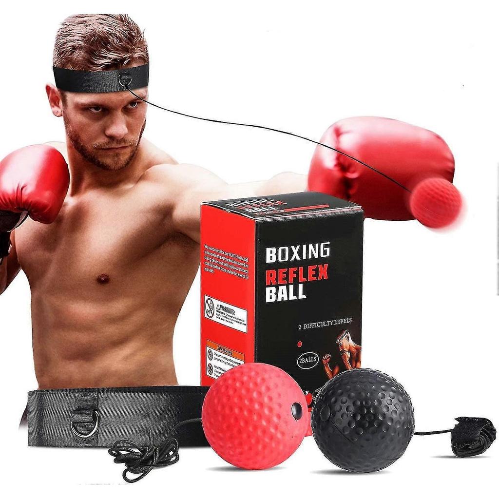 Boxing Reflex Training Balls,speed Fitness Ball With Adjustable Headband - DD