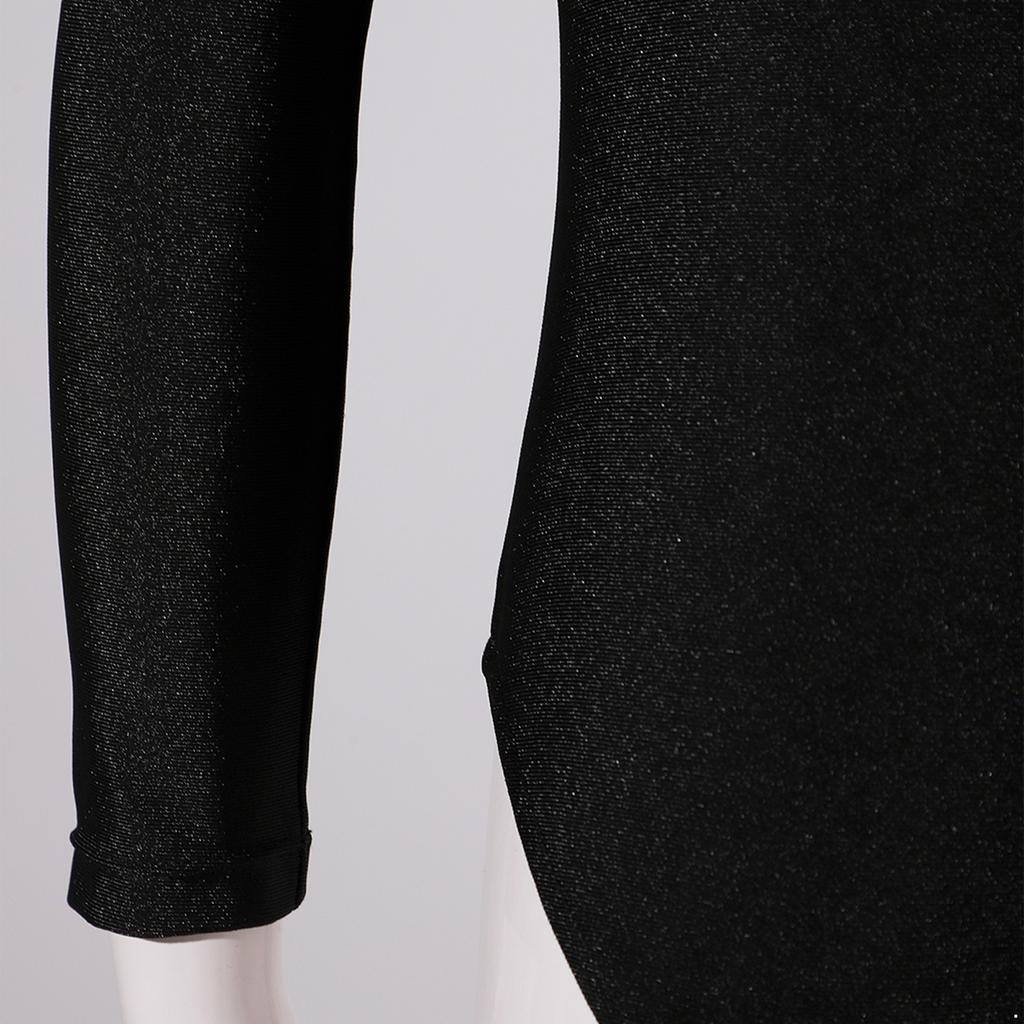 Детский купальник для девочек со стразами, длинный рукав, круглый вырез, бронзовая ткань, лоскутное выступление, одежда