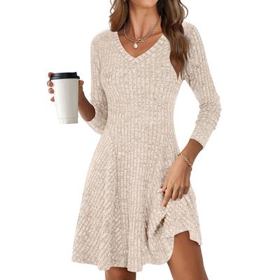 Женское повседневное платье платья с длинным рукавом