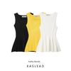 Kaslead New Women Clothes Western Style Slim Fit Twisted Knitted Short Skirt Hem Top 3920102