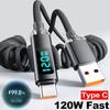 120 Вт 6 А Выдвижные USB C Кабели Super Charging Высокоскоростной Кабель для Передачи Данных для IPhone 16 15 Pro Samsung Type-C Пружинный Провод