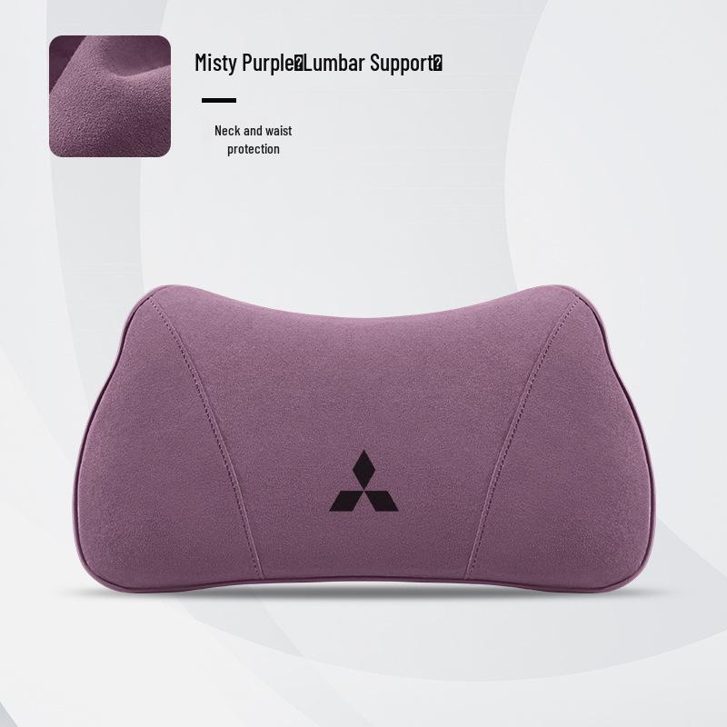 Mitsubishi Car Backrest & Neck Pillow: Compatible with Outlander, Pajero, ASX, Eclipse Cross.