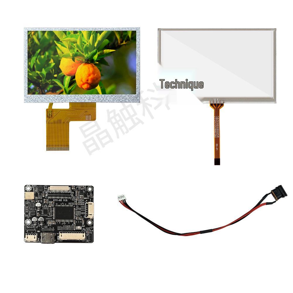 4.3" Resistive Touch LCD Screen Assembly Kit with Anti-Interference for Industrial Control