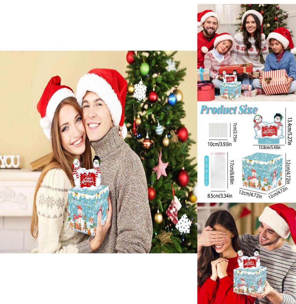 Синий снеговик Письмо Рождественский Декоративный Ящик С Хранилищем Для Подарков Для Праздничных Торжеств И Атмосферы Вечеринки