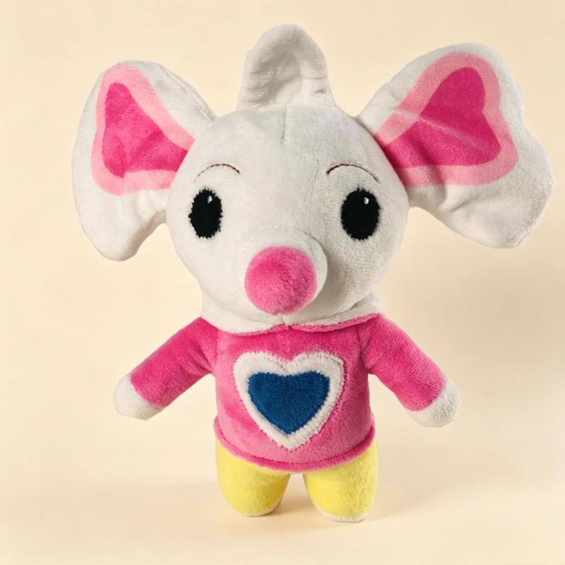 Cute Chip and Potato Plush Doll Cartoon Cute Dog Chip White Mouse Potato Soft Stuffed Toy Heart Outfit Gift Kids Fans TV Show Collectible Home Decor