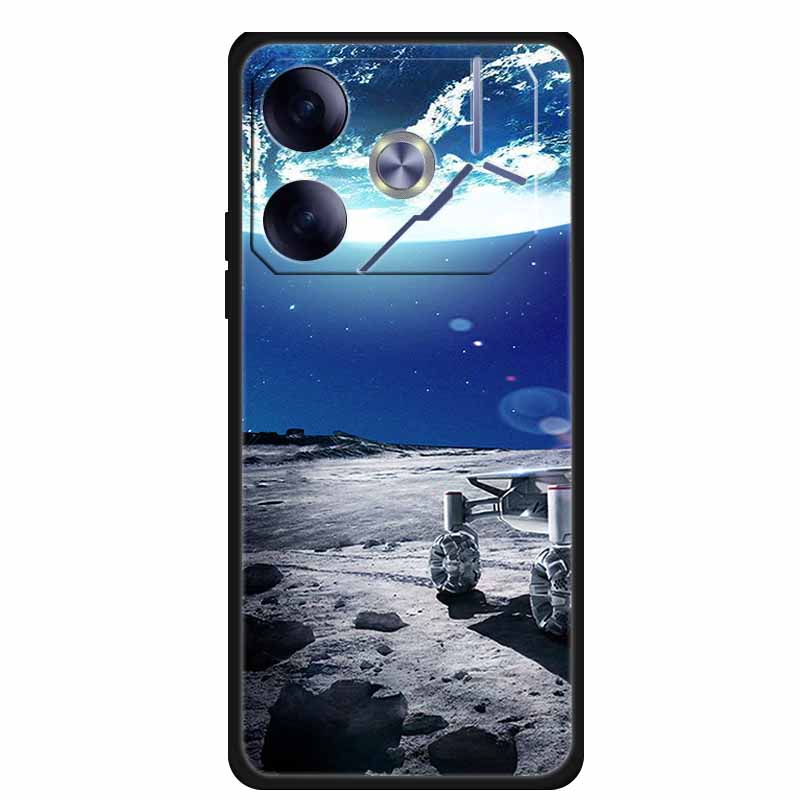Чехол для телефона Tecno Pova 6 Задняя крышка Ударопрочный Черный Силикон Мягкий Funda для Tecno Pova 6 Чехол Pova6 6.78" Capas Coque
