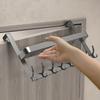 Space-Saving Over-the-Door Hook Rack, Durable Carbon Steel Organizer for Towels, Coats & Accessories - Perfect for Bedroom & Bathroom Storage