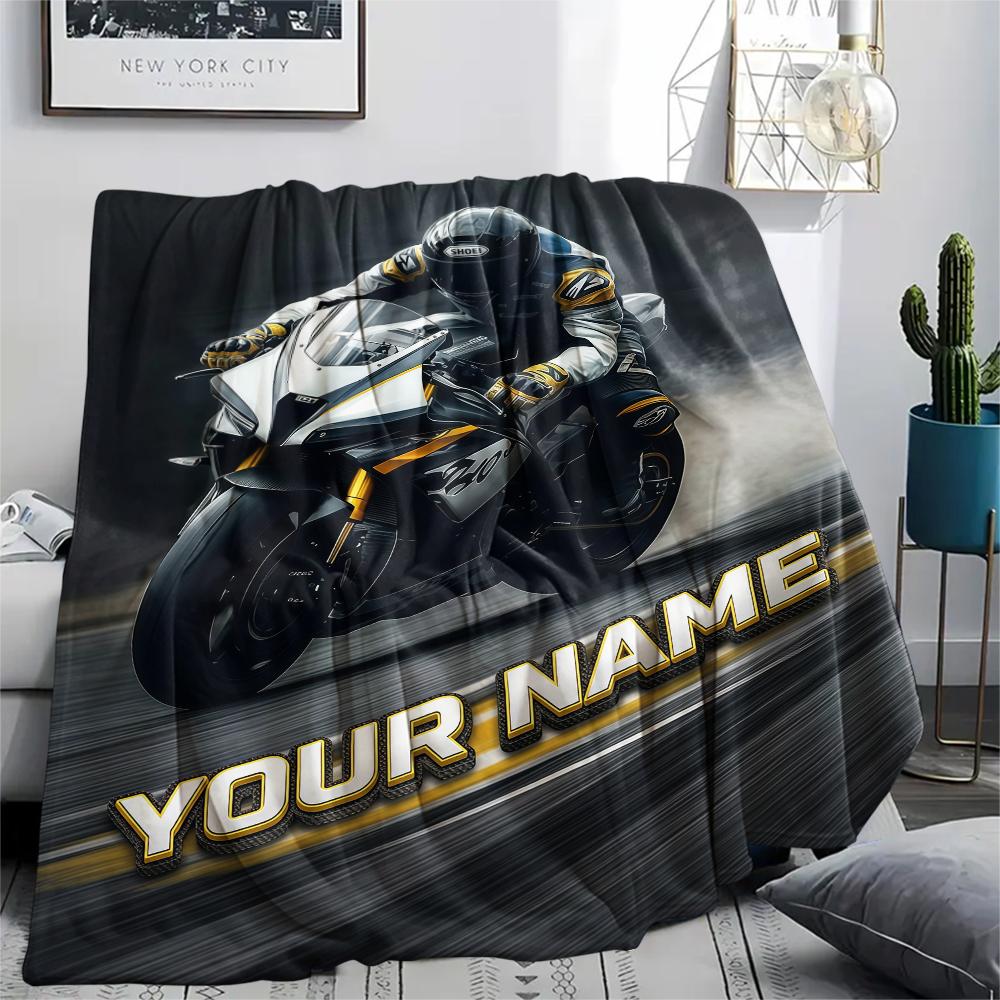 1PC Custom Name Spirit Style Patterned Flannel Blanket Suitable For All Seasons for Home Decor Warmth and Comfort Gifts Holiday Present_lx