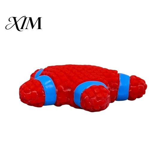 Teeth Cleaning Massage Toys Latex Starfish Dog Toy, Squeaky Chew Interactive Safe for Puppies Toy Small to Medium Dogs Pet Boredom Relief