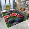 Kiwi Slice Fruit Area Rug Water Drop Green Pattern Washable Floor Mat Fresh Tropical Fruit Carpet For Bedroom Space Decor