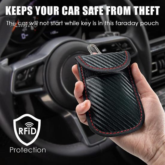 1/2 шт., сумки для ключей от автомобиля, защитные клетки, компактные размеры, портативные противоугонные чехлы с блокировкой сигнала, RFID-брелок, защитные чехлы