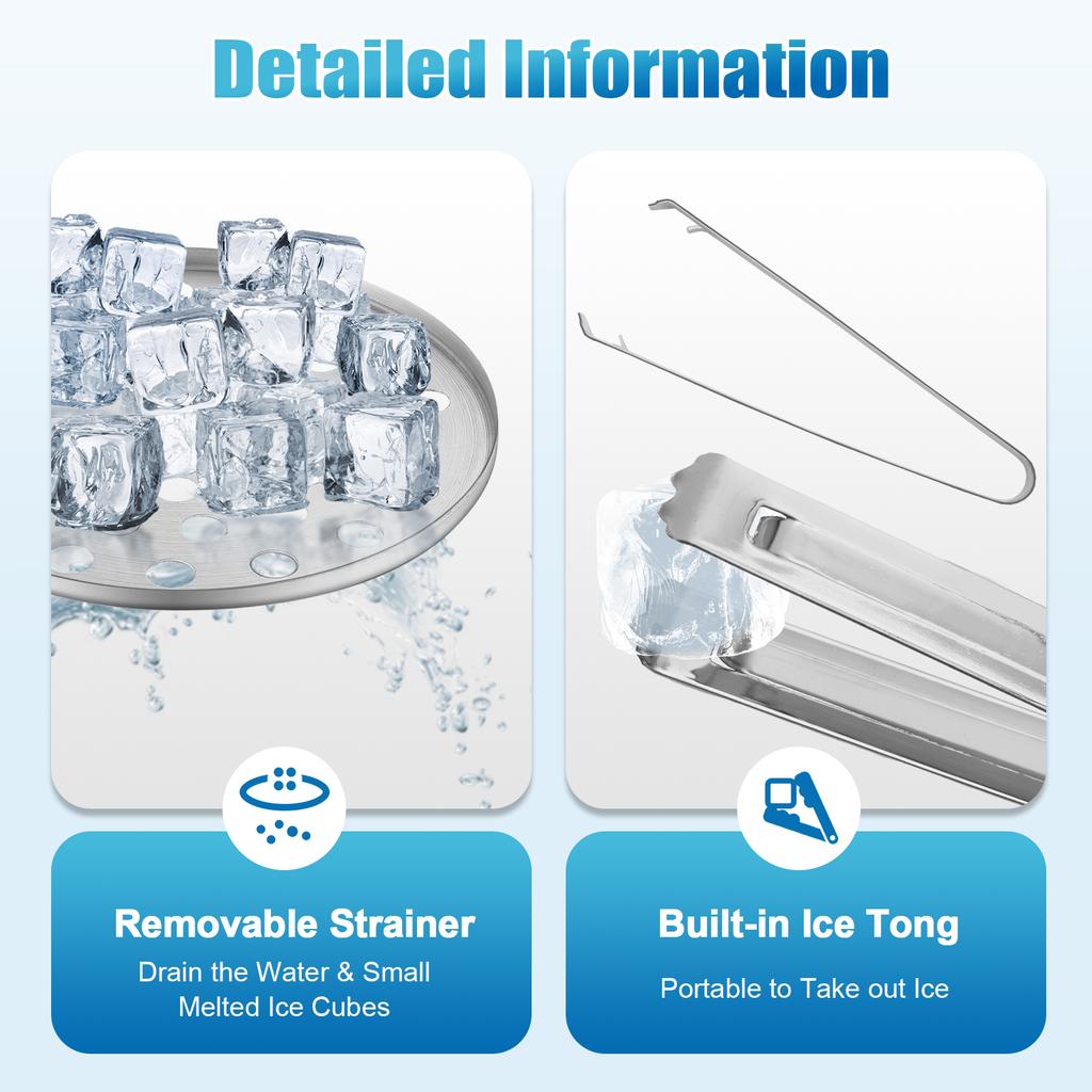 Набор ведер для льда 1,3 л 304 Нержавеющая сталь Изолированный Пивной Диспенсер Двухслойный Охладитель для пива и шампанского KTV Барный инвентарь Зажим-фильтр