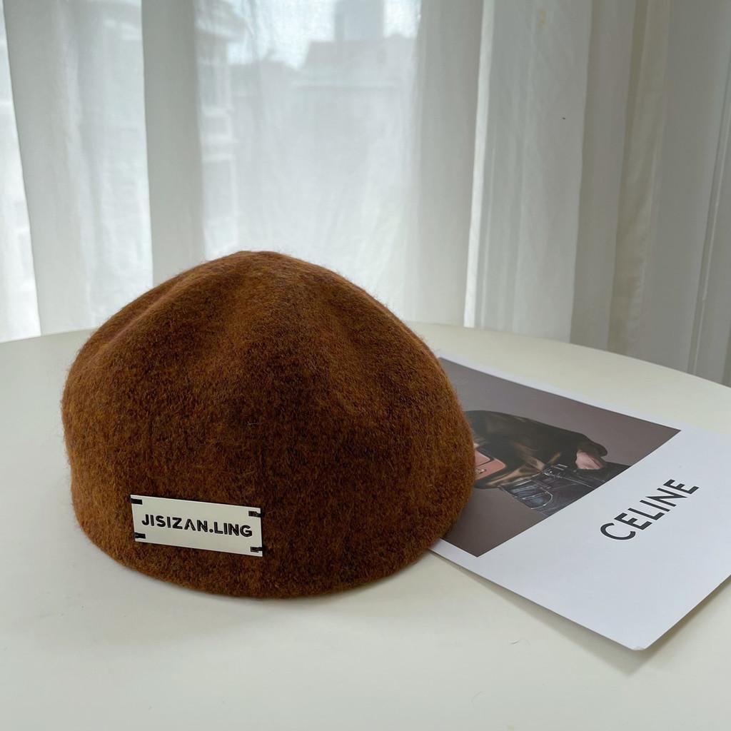 Однотонный зимний берет для женщин с классическим дизайном, утолщенная шапка, подарок